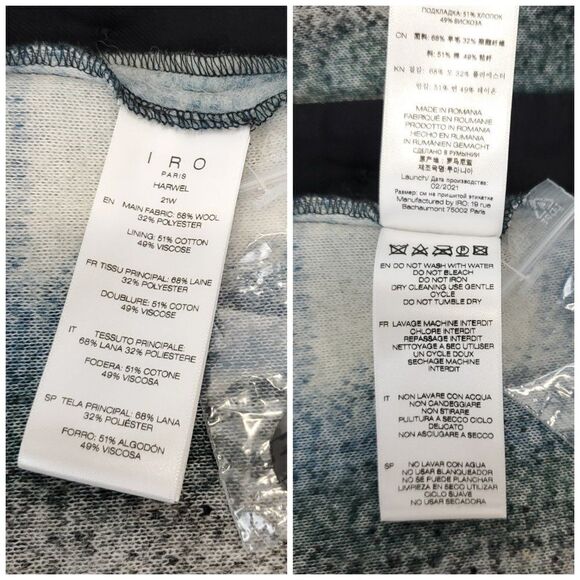 IRO Paris Women's Coat Harwel Wool Blend Button Down Coat - Picture 14 of 15